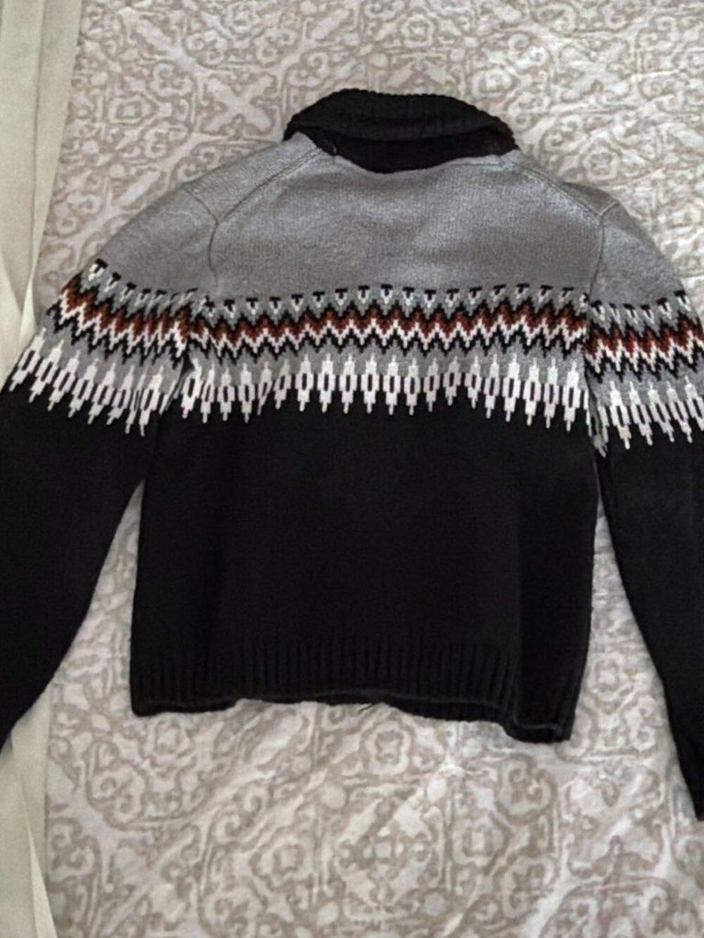 Janie and Jack Boys Fair Isle Shawl Collar Cardigan Sweater Size 6